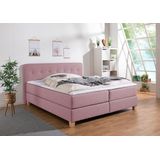 Home affaire Boxspringbett »Fargo«, inkl. Topper, in 3 Matratzenarten, in Samt- oder Strukturstoff