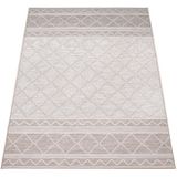 Paco Home Teppich »Vermont 191«, rechteckig, 4 mm Höhe, Flachgewebe, modernes Design mit Rauten, gesteift, Outdoor geeignet