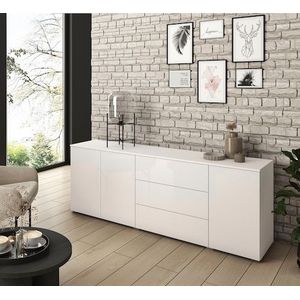 INOSIGN Sideboard »PARIS«, (1 St.), Moderne 190cm breite grifflose Kommode, vielseitig einsetzbar
