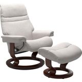 Stressless® Relaxsessel »Sunrise«, (Set, Relaxsessel mit Hocker), mit Classic Base, Größe L, Gestell Braun