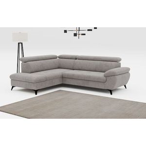 COTTA Ecksofa »Hudson L-Form«, inkl. verstellbare Kopfstützen, wählbar mit Bettfunktion und Stauraum