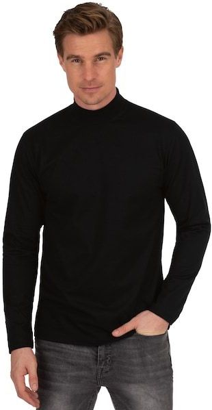 Trigema Longsleeve »TRIGEMA Langarm Shirt mit Stehkragen«, (1 tlg.)