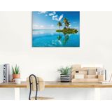 Artland Wandbild »Tropisches Paradies - Insel Palmen Meer«, Amerika, (1 St.), als Alubild, Outdoorbild, Leinwandbild, Poster, Wandaufkleber