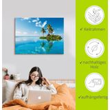 Artland Wandbild »Tropisches Paradies - Insel Palmen Meer«, Amerika, (1 St.), als Alubild, Outdoorbild, Leinwandbild, Poster, Wandaufkleber