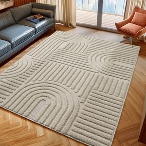 Ayyildiz Teppiche Teppich »ART 1121«, rechteckig, 8 mm Höhe, Läufer, 3D Hoch-Tief-Effekt, weicher Hochflor, pflegeleicht