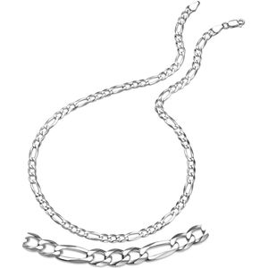 Firetti Kette ohne Anhänger »Schmuck Geschenk Silber 925 Halsschmuck Halskette Figarokette«, Made in Germany