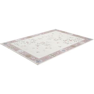 Gino Falcone Teppich »Cherina GF-130«, rechteckig, 8 mm Höhe, zartes Blüten Design, mit Bordüre, leichter Glanz, 100 % Viskose