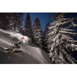 Papermoon Fototapete »Photo-Art TRISTAN SHU, NACHTSCHNEE SKI MIT ADRIEN COIRIER«