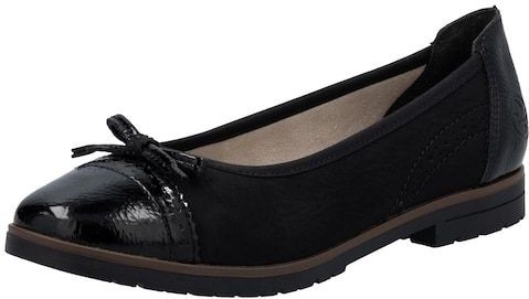 Rieker Ballerina, Loafer, Schlupfschuh, Flats, Slipper, Businessschuh mit Schleifchen