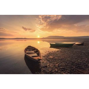 Papermoon Fototapete »Photo-Art DMITRY KUPRATSEVICH, BOOT AM SEE«
