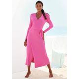LASCANA Strickkleid, Loungekleid zum wickeln mit Taillengürtel, Loungewear