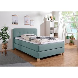 Home affaire Boxspringbett »Fargo«, inkl. Topper, in 3 Matratzenarten, in Samt- oder Strukturstoff