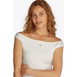 Tommy Jeans Tanktop »TJW BOAT NECK TOP SS EXT«, mit Logostickerei