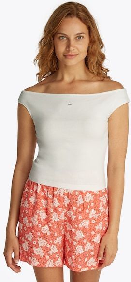 Tommy Jeans Tanktop »TJW BOAT NECK TOP SS EXT«, mit Logostickerei