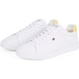 Tommy Hilfiger Sneaker »ICON COURT PINPERF LTH«, Freizeitschuh, Halbschuh, Schnürer mit weich gepolstertem Schaftrand