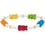 THOMAS SABO Armband »THOMAS SABO x HARIBO Schmuck: Perlenarmband mit Goldbären«, mit Kristallglas, Zirkonia (synth.) - mit Süßwasserzuchtperle