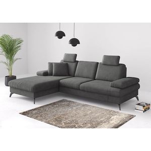 sit&more Ecksofa »Morris Jubi L-Form«, inkl. Armteilfunktion und 1 Zierkissen, wahlweise mit Bettfunktion