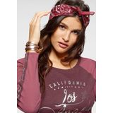 KangaROOS Longsleeve, Langarm, sehr figurbetonte Passform, mit glänzendem Metallic-Druck