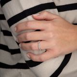 Orolino Fingerring »333/- Weißgold glanz synth. Zirkonia«