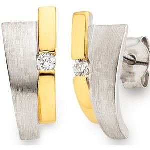Bruno Banani Paar Ohrstecker »Schmuck Geschenk Silber 925 Ohrschmuck Ohrringe Glitzerstein«, mit Zirkonia (synth.)