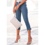LASCANA Caprijeans, mit verzierten Taschen, elastische 7/8-Jeans aus Baumwolle