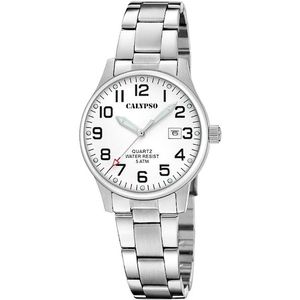 CALYPSO WATCHES Quarzuhr »Basic«, Armbanduhr, Damenuhr, Edelstahlarmband, analog, Tag