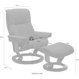 Stressless® Relaxsessel »Mayfair«, (Set, Relaxsessel mit Hocker), mit Hocker, mit Classic Base, Größe S, M & L, Gestell Schwarz
