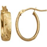 Firetti Paar Creolen »Schmuck Geschenk Gold 375 Ohrschmuck Ohrringe Struktur«
