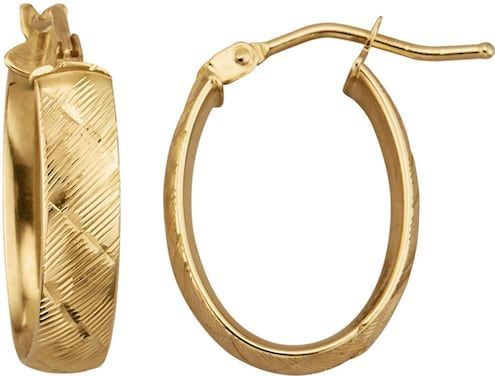 Firetti Paar Creolen »Schmuck Geschenk Gold 375 Ohrschmuck Ohrringe Struktur«