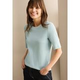 Cecil T-Shirt, mit feiner Ripp Struktur