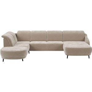 sit&more Wohnlandschaft »Blues U-Form«, inkl. Kopfteilverstellung, wahlweise mit Klapptisch und USB