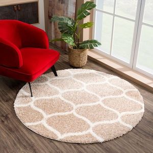 Sanat Hochflor-Teppich »Madrid«, rund, 30 mm Höhe, Wohnzimmer, Langflor, Shaggy Teppich