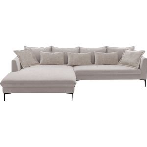 exxpo - sofa fashion Ecksofa »Piazza, elegant und edel, Designsofa mit tollem Sitzkomfort,«, (2 St.), Longchair Ecke in hochwertiger Verarbeitung, Stellmaße 321x187cm