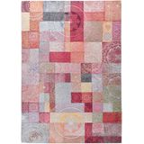 Gino Falcone Teppich »Cosima-112«, rechteckig, 3 mm Höhe, Flachgewebe, mit Chenillegarn, modernes Patchwork-Design, Ornamente
