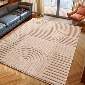 Ayyildiz Teppiche Teppich »ART 1121«, rechteckig, 8 mm Höhe, Läufer, 3D Hoch-Tief-Effekt, weicher Hochflor, pflegeleicht