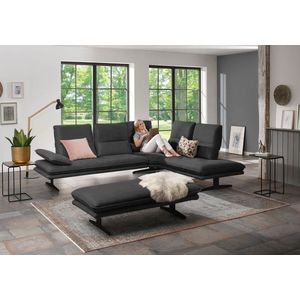 W.SCHILLIG Ecksofa »broadway, Designsofa, toller Sitzkomfort, zeitlos, elegant, L-Form«, Sitztiefenverstellung, Kopfteil- & Seitenteilverstellung, Breite 284cm