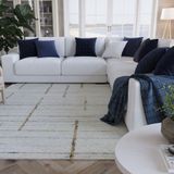 Wecon home Teppich »Hamptons TWENTYTWO«, rechteckig, 10 mm Höhe, Läufer, Fasermix, Kurzflor, Wohnzimmer, elegant, geometrisch