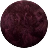 Homie Living Teppich »Pisa«, rund, 25 mm Höhe, Hochflor, Microfaser, uni, weich, Shaggy, Wohnzimmer, Schlafzimmer