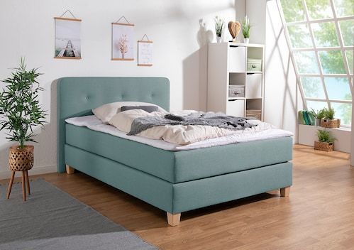Home affaire Boxspringbett »Fargo«, inkl. Topper, in 3 Matratzenarten, in Samt- oder Strukturstoff