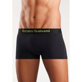 Bruno Banani Hipster, (Packung, 4 St.), knapp sitzende Boxershorts mit Logo Webbund aus Baumwollmischung