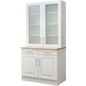 HELD MÖBEL Küchenbuffet »Stockholm«, hochwertige MDF-Fronten, 2 Glasrahmentüren, 200 cm hoch, viel Stauraum