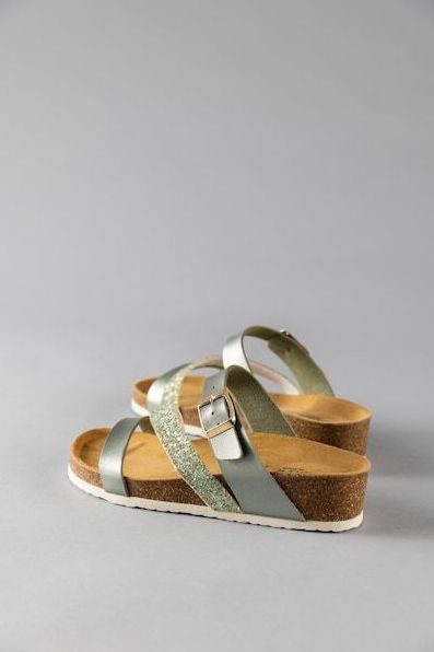 Aniston SHOES Keilpantolette, Sommerschuh, Strandschuh, Hausschuh, Glitter - NEUE KOLLEKTION