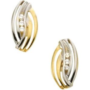 Vivance Paar Ohrstecker »333/- Gelbgold bicolor 6x Zirkonia«