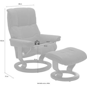Stressless® Relaxsessel »Mayfair«, (Set, Relaxsessel mit Hocker), mit Classic Base, Gestell Braun