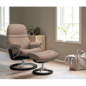 Stressless® Relaxsessel »Sunrise«, (Set, Relaxsessel mit Hocker), mit Signature Base, Größe S, Gestell Schwarz