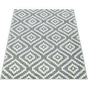 Paco Home Teppich »Stella 400«, rechteckig, 16 mm Höhe, Kurzflor, Pastell Farben, Rauten Design, Wohnzimmer