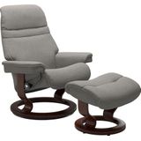 Stressless® Relaxsessel »Sunrise«, (Set, Relaxsessel mit Hocker), mit Classic Base, Größe S, Gestell Braun