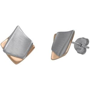 CELESTA Paar Ohrstecker »Silber 925 zweifarbig satiniert und glänzend«