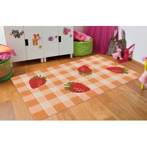 Arte Espina Teppich »Joy 996«, rechteckig, 22 mm Höhe, Farbenfrohes Design mit süßen Erdbeeren