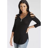Melrose 3/4-Arm-Shirt, 3/4-Ärmel, figurbetonte Passform, mit modischen Cut-Outs